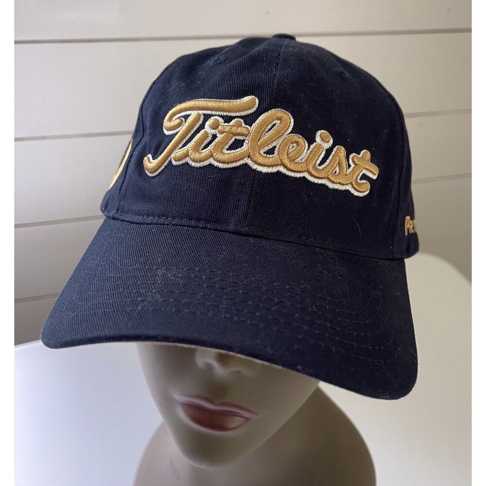 Titleist PRO V1 FJ Embroidered Strap Back Hat/Cap, Blue/Yellow Adjustable